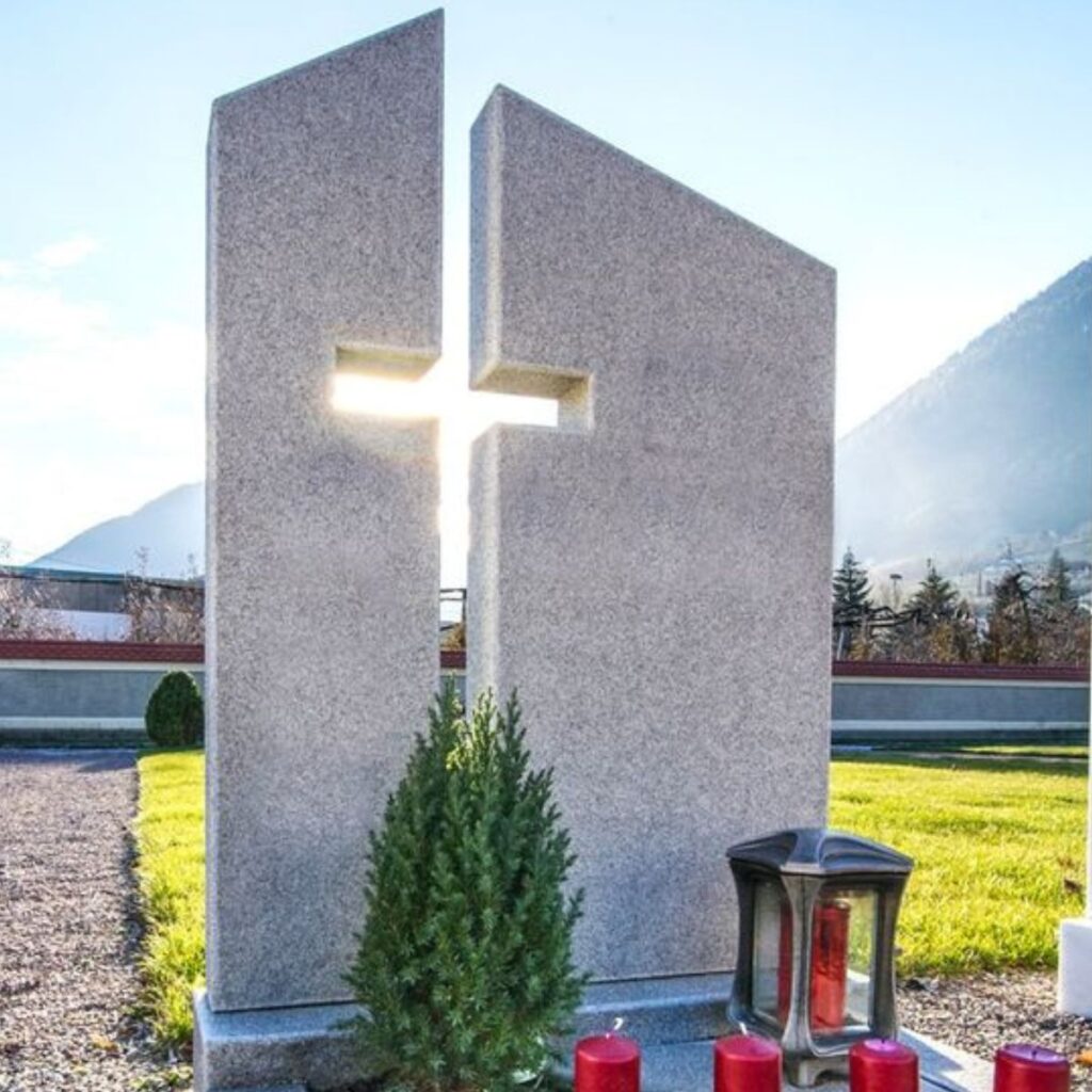 cross granite tombstone