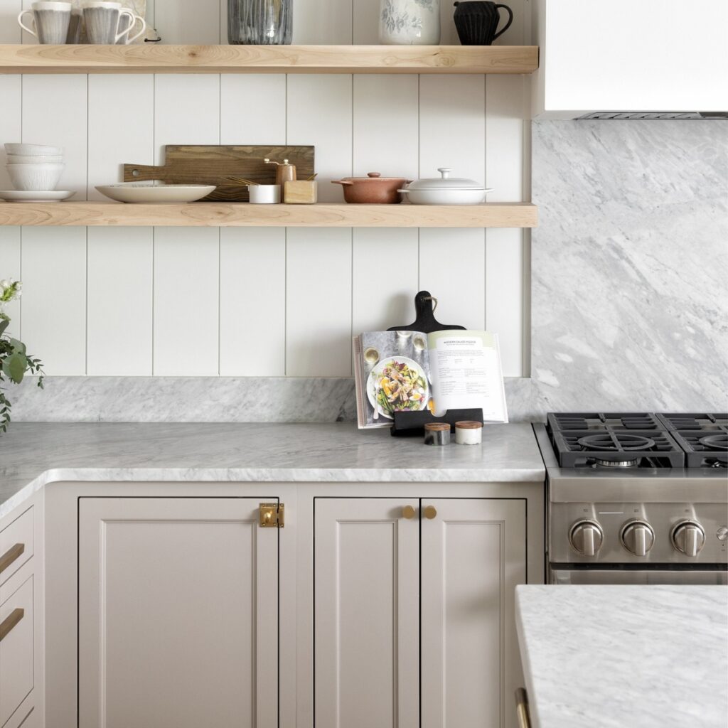 white carrara kitchen countertops