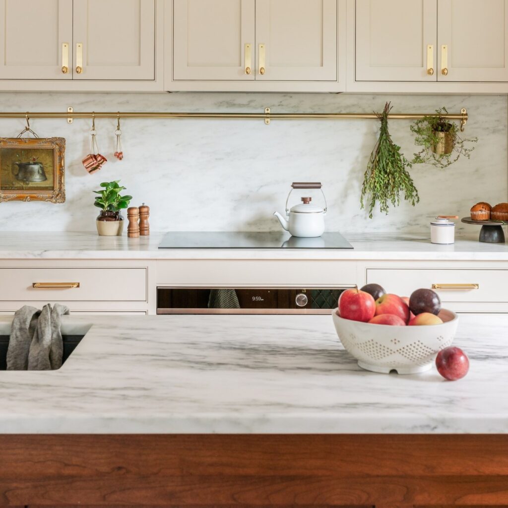 honed marble kitchen countertops