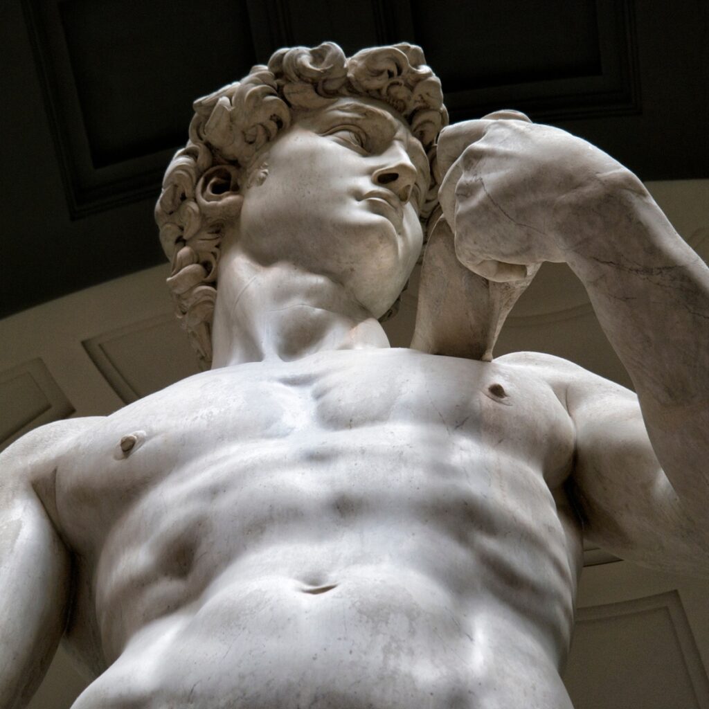 david sculpture with carrara marble