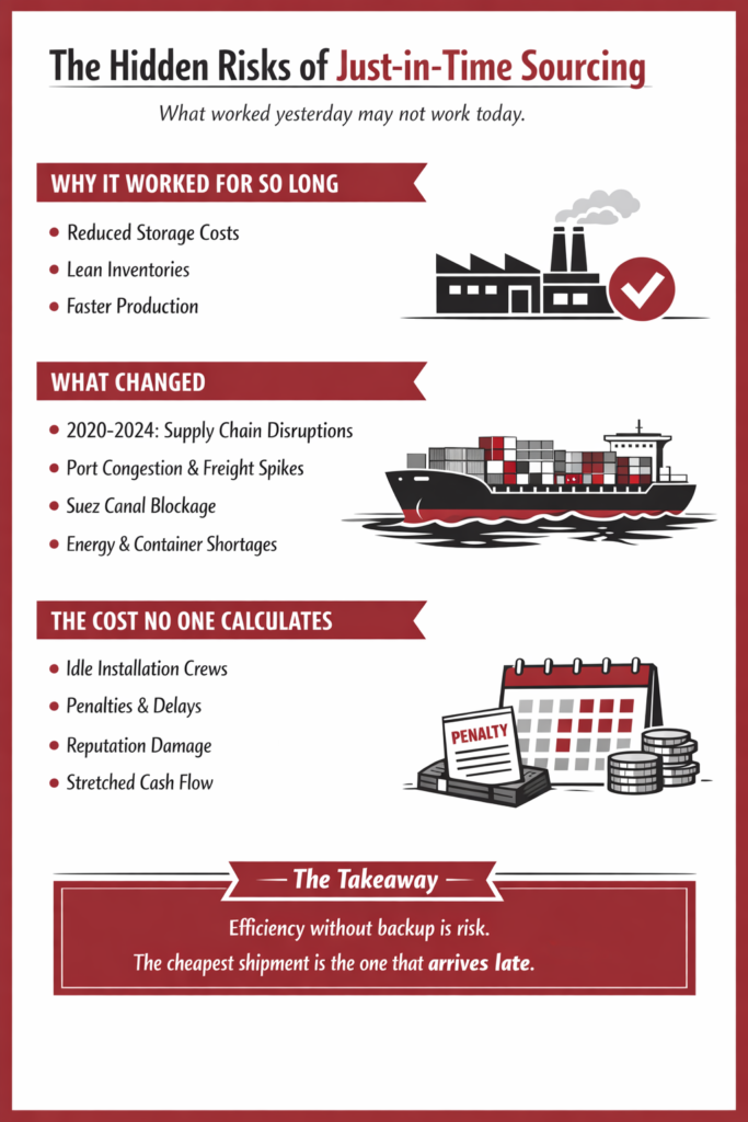 The Fragility of Just in Time Sourcing