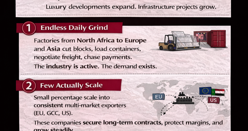 Why Some Marble Exporters in Egypt Stay Small And Others Scale Internationally