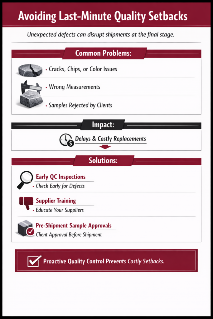 Unexpected Quality Issues Defects and Rejections – Last-Minute Setbacks