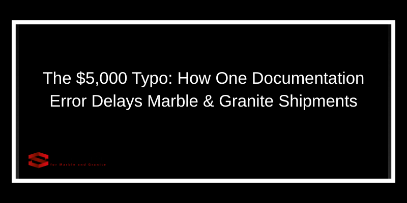 How One Documentation Error Delays Marble & Granite Shipments